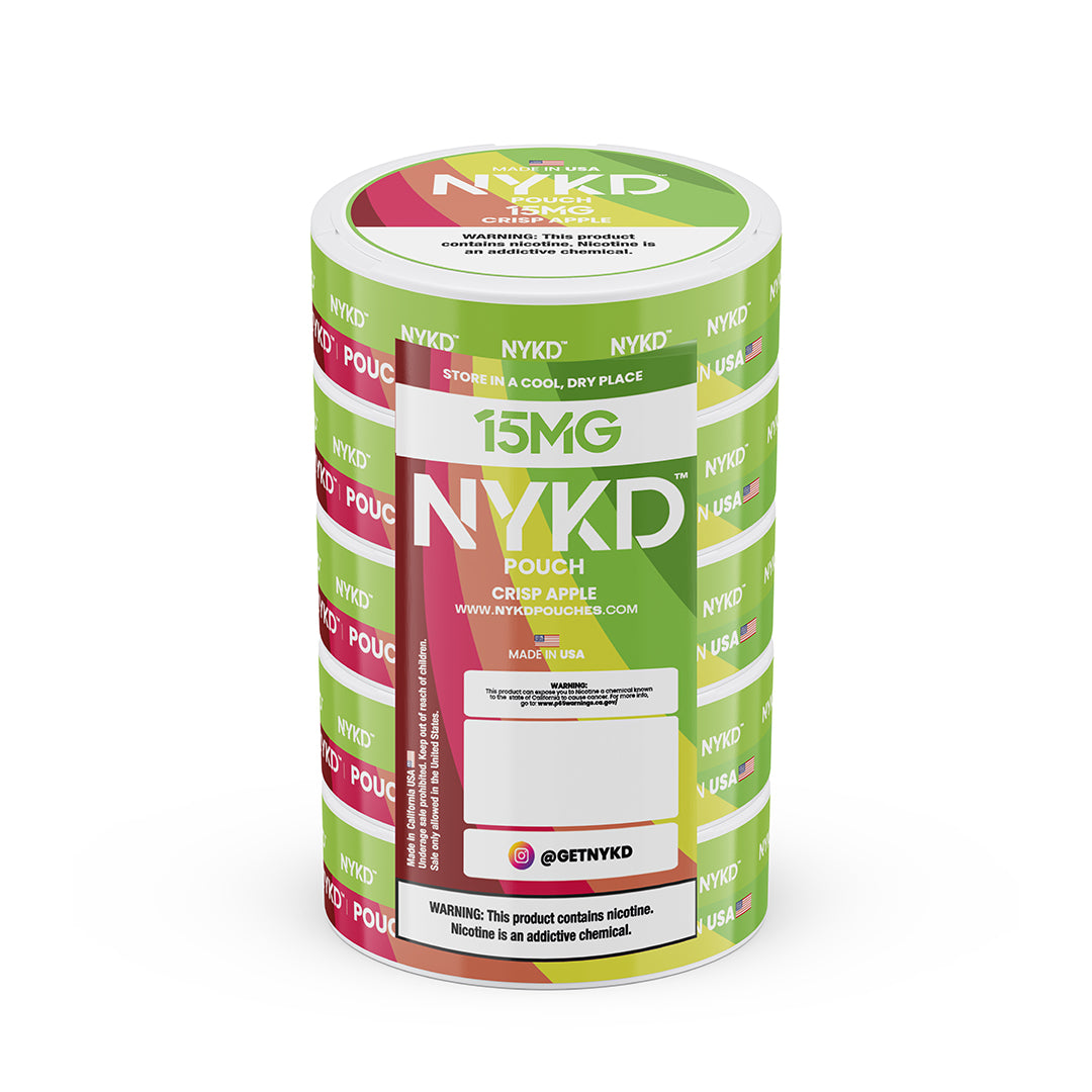 NYKD POUCH USA - Premium Nicotine Pouches - Crisp Apple | 5-Pack Sleeve