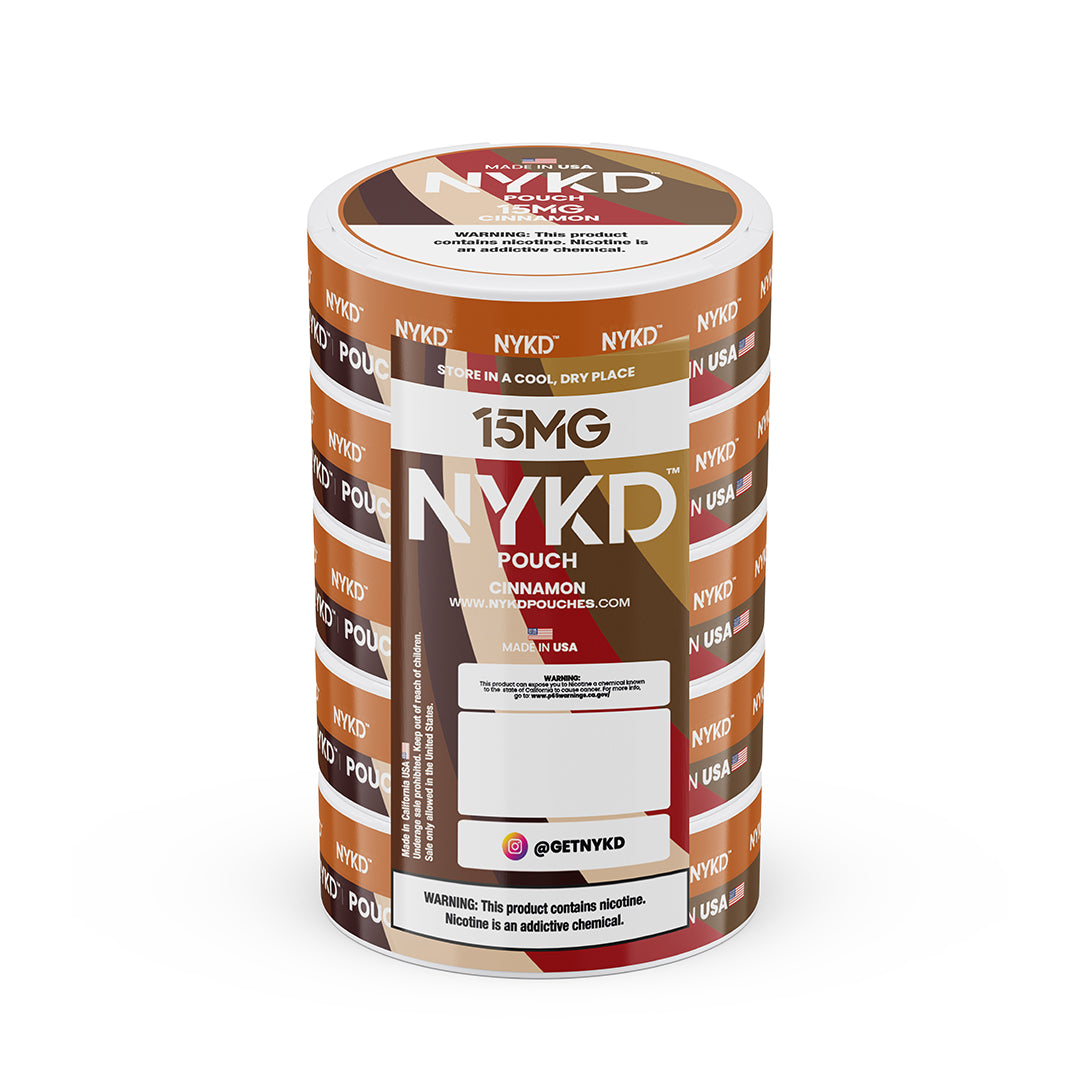 NYKD POUCH USA - Premium Nicotine Pouches - Cinnamon | 5-Pack Sleeve