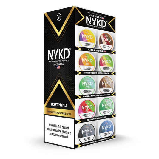 NYKD USA POUCHES DISPLAY - NYKD 10 Slot Display