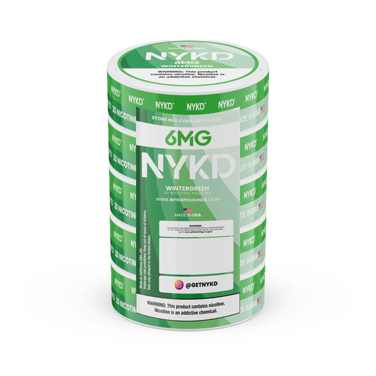 NYKD USA - Premium Nicotine Pouches - Wintergreen | 5-Pack Sleeve