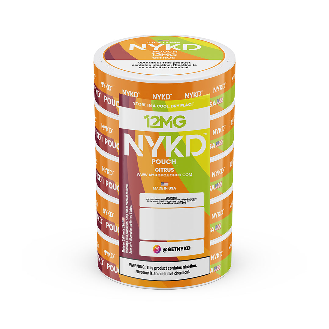 NYKD POUCH USA - Premium Nicotine Pouches - Citrus | 5-Pack Sleeve