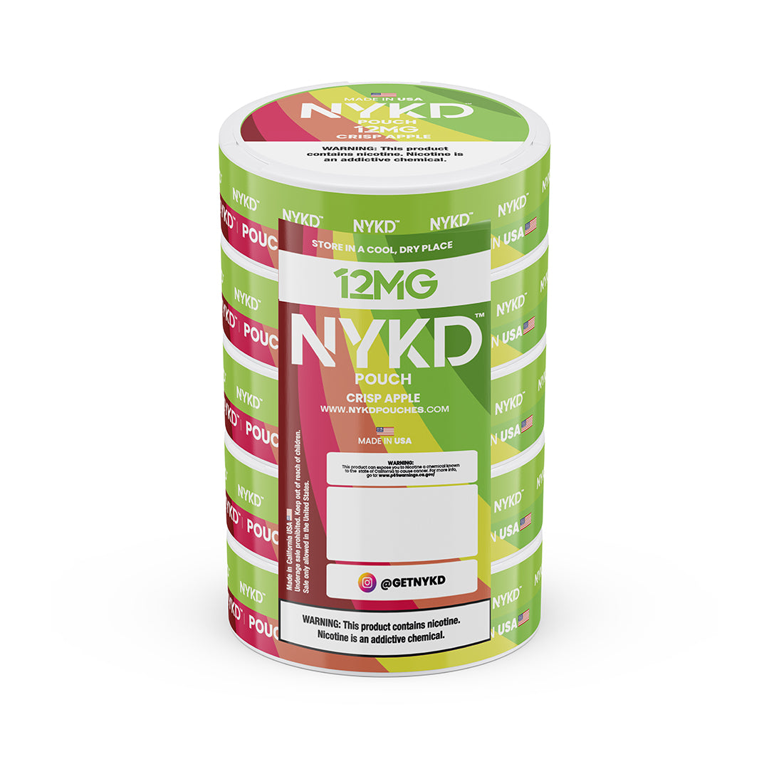 NYKD POUCH USA - Premium Nicotine Pouches - Crisp Apple | 5-Pack Sleeve
