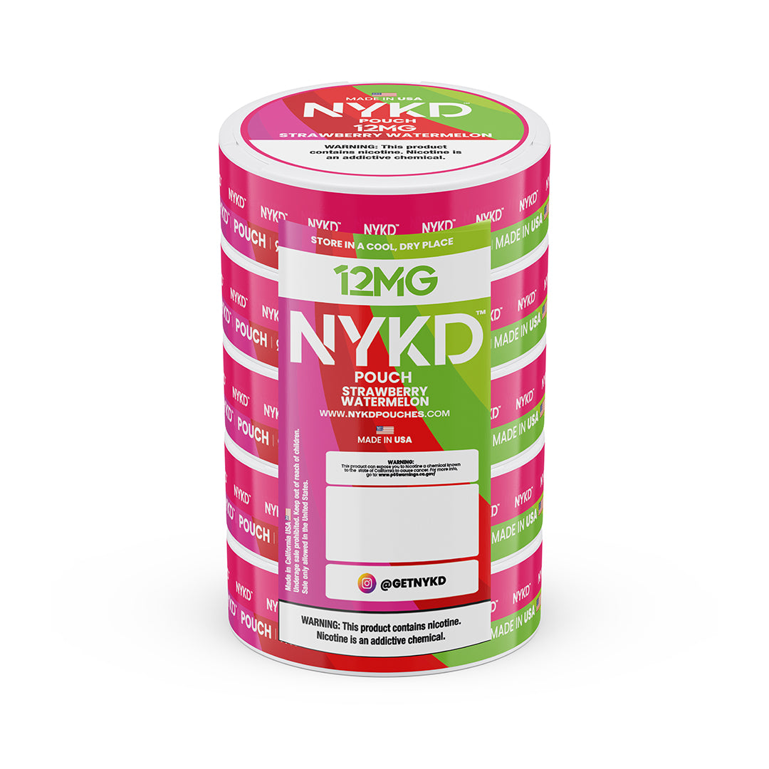 NYKD POUCH USA - Premium Nicotine Pouches - Strawberry Watermelon | 5-Pack Sleeve