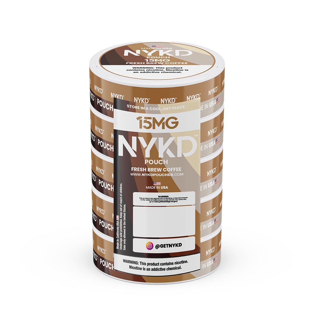 NYKD POUCH USA - Premium Nicotine Pouches - Fresh Brew Coffee | 5-Pack Sleeve