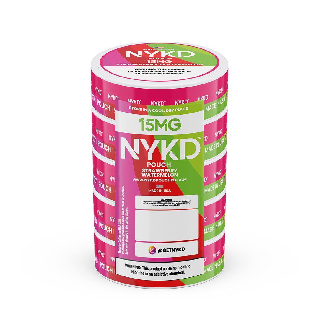 NYKD POUCH USA - Premium Nicotine Pouches - Strawberry Watermelon | 5-Pack Sleeve
