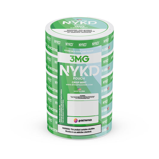 NYKD POUCH USA - Premium Nicotine Pouches - Crisp Mint | 5-Pack Sleeve