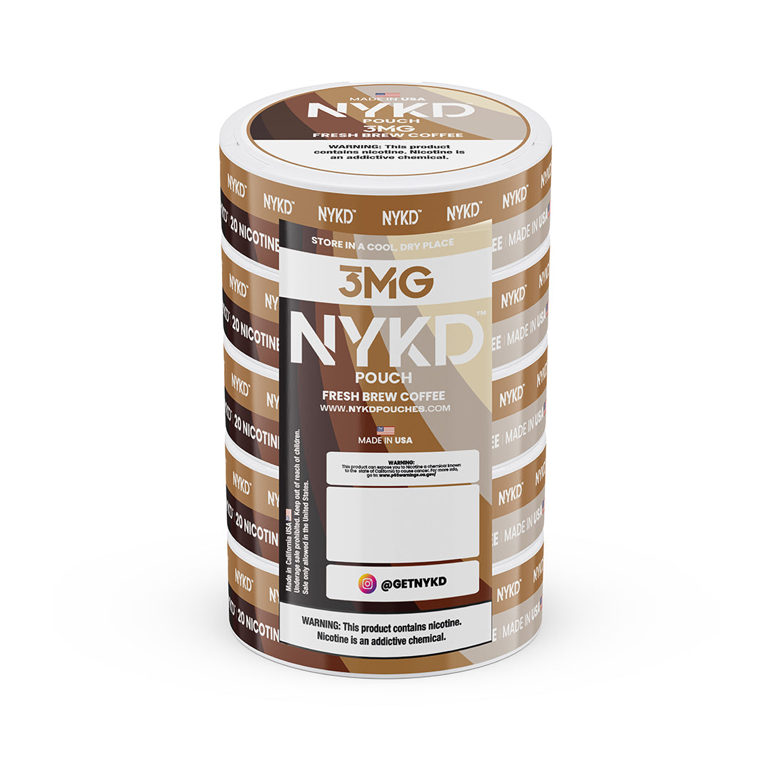 NYKD POUCH USA - Premium Nicotine Pouches - Fresh Brew Coffee | 5-Pack Sleeve