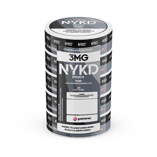 NYKD POUCH USA - Premium Nicotine Pouches - Pure | 5-Pack Sleeve