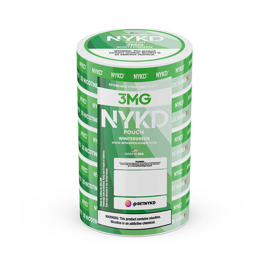 NYKD POUCH USA - Premium Nicotine Pouches - Wintergreen | 5-Pack Sleeve