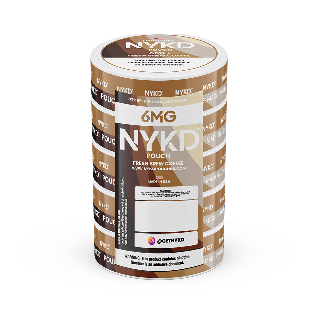 NYKD POUCH USA - Premium Nicotine Pouches - Fresh Brew Coffee | 5-Pack Sleeve