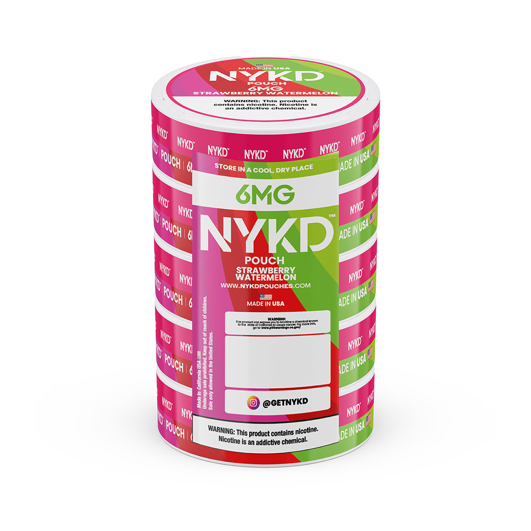 NYKD POUCH USA - Premium Nicotine Pouches - Strawberry Watermelon | 5-Pack Sleeve