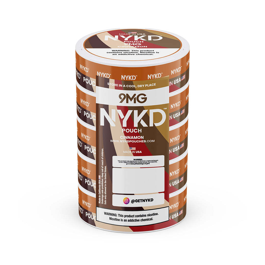 NYKD POUCH USA - Premium Nicotine Pouches - Cinnamon | 5-Pack Sleeve
