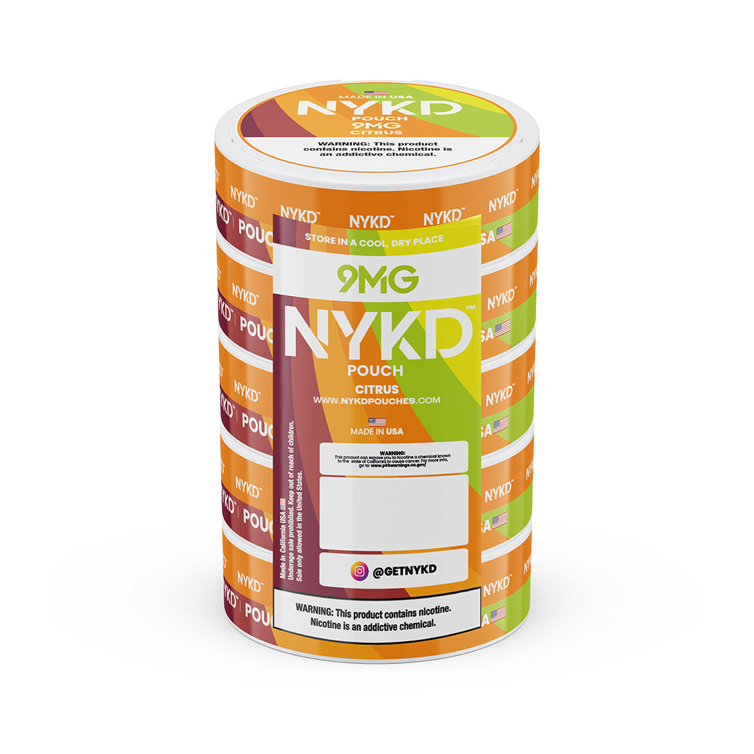NYKD POUCH USA - Premium Nicotine Pouches - Citrus | 5-Pack Sleeve