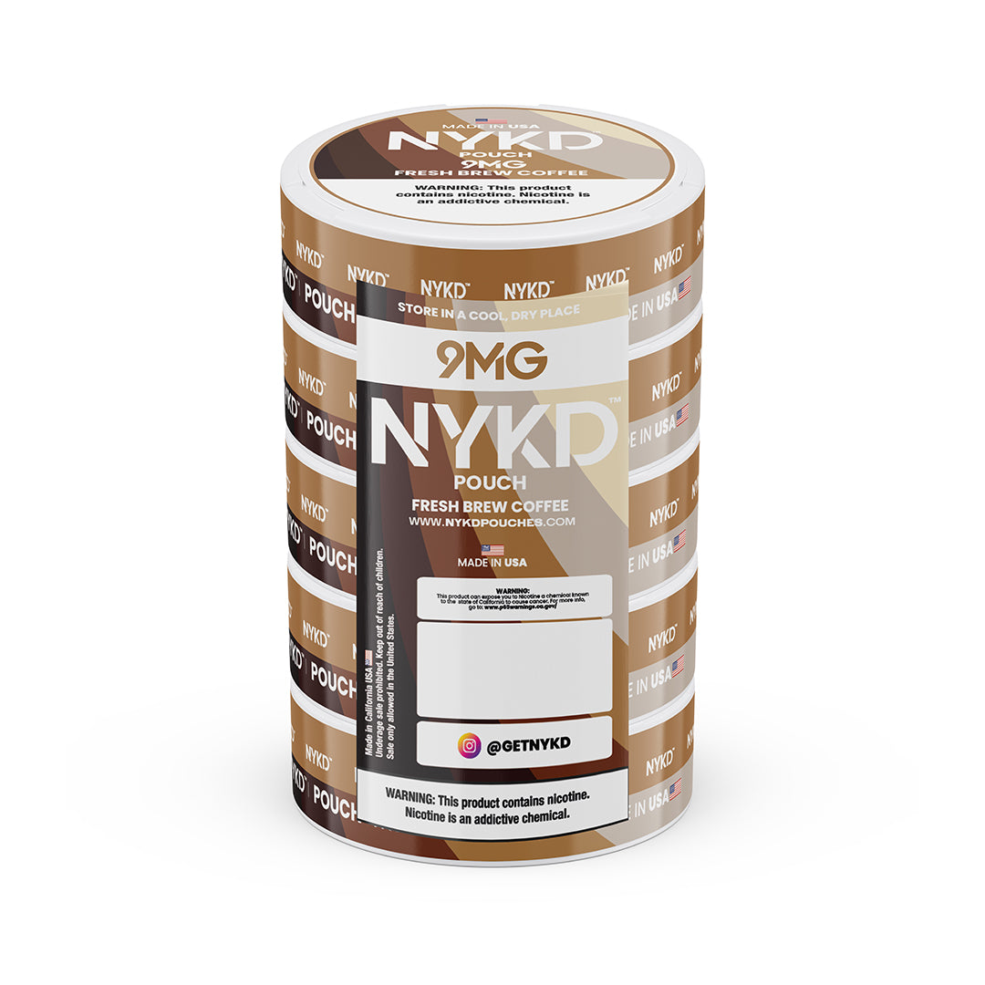 NYKD POUCH USA - Premium Nicotine Pouches - Fresh Brew Coffee | 5-Pack Sleeve