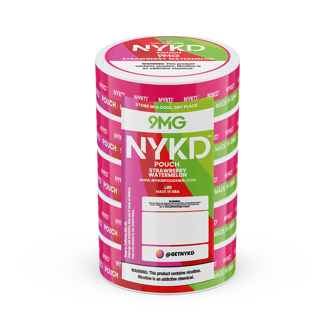 NYKD POUCH USA - Premium Nicotine Pouches - Strawberry Watermelon | 5-Pack Sleeve