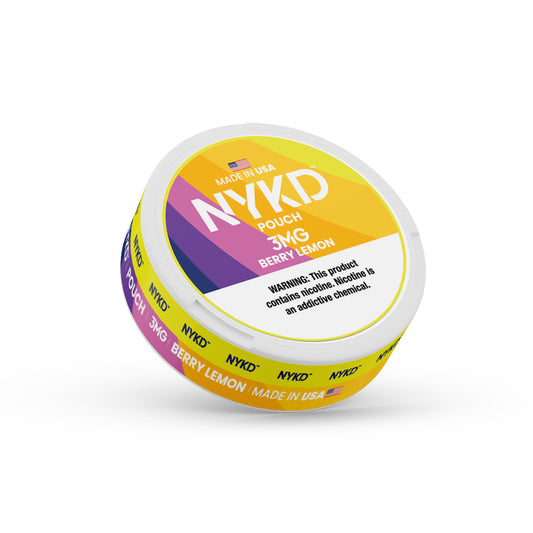 NYKD POUCH USA - Premium Nicotine Pouches - Berry Lemon | Single Can