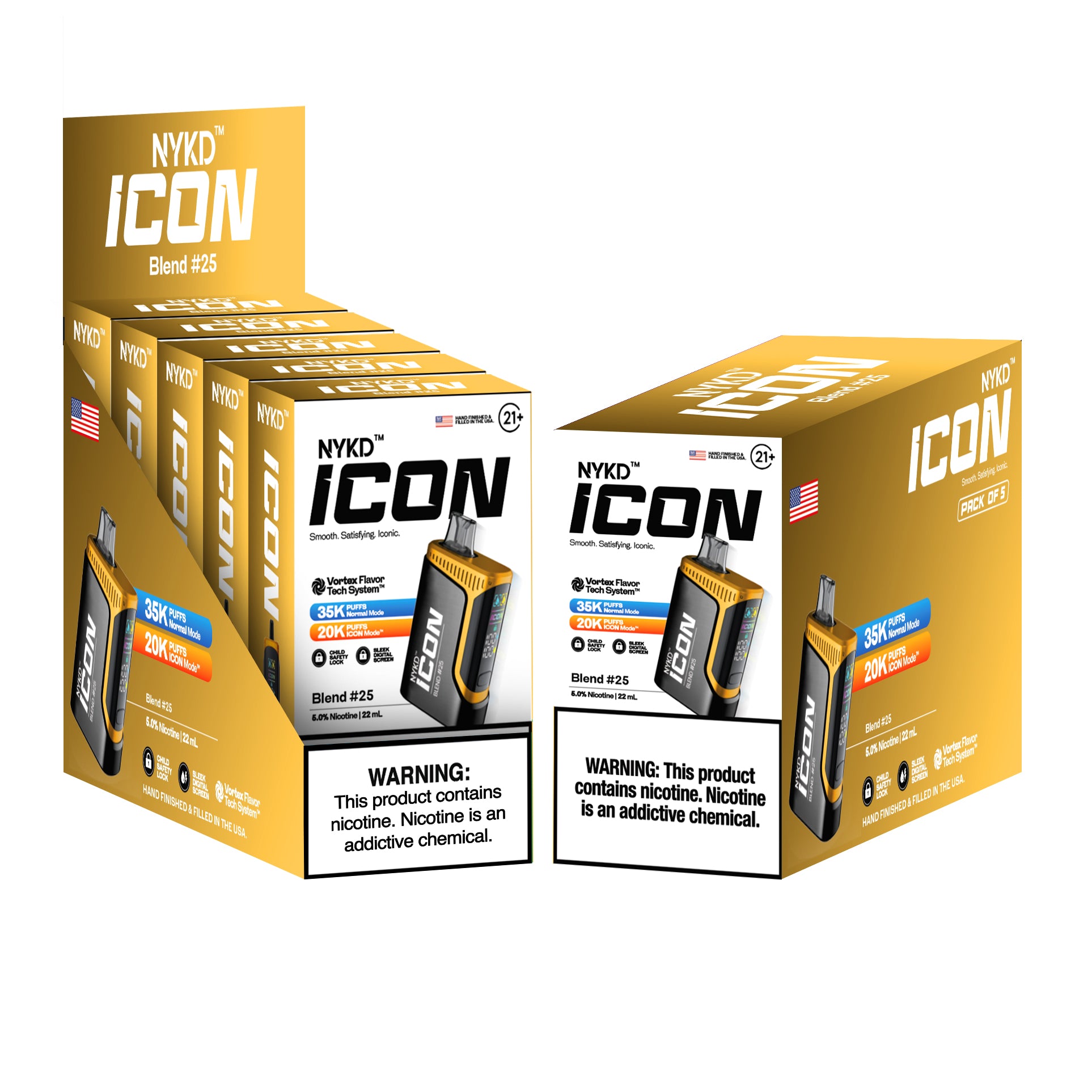 NYKD™️USA ICON Vaporizer (Master Case) - Blend #25 (Mango) – NYKD Pouches