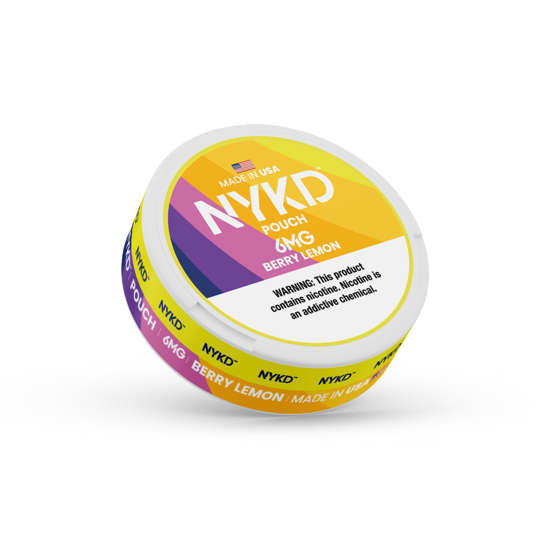 NYKD POUCH USA - Premium Nicotine Pouches - Berry Lemon | Single Can  NYKD  Pouches